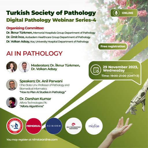 Dijital Patoloji Webinar Serisi-4 Patolojide Yapay Zeka Çalışmaları