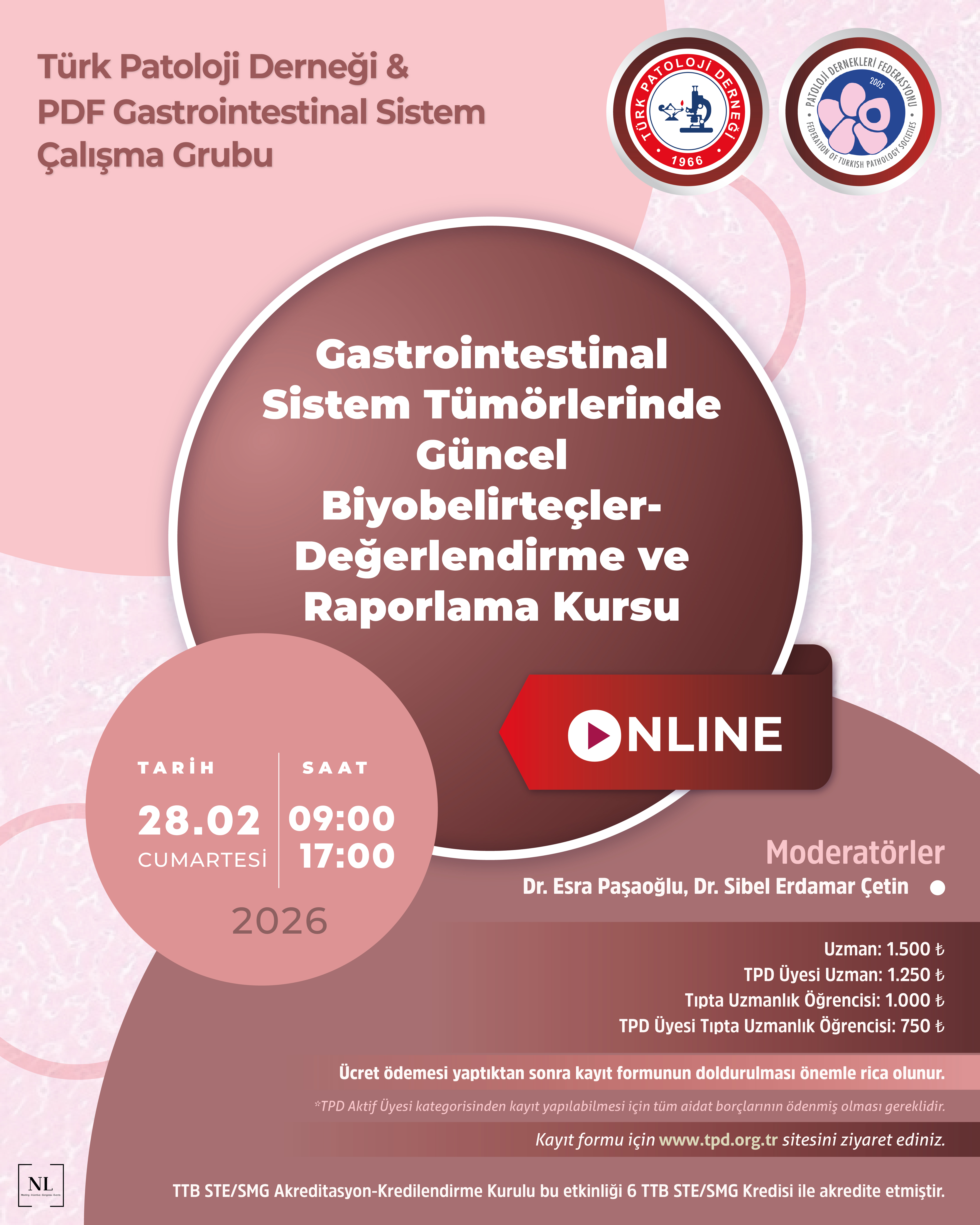 Gastrointestinal Sistem Tümörlerinde Güncel Biyobelirteçler-Değerlendirme ve Raporlama Kursu