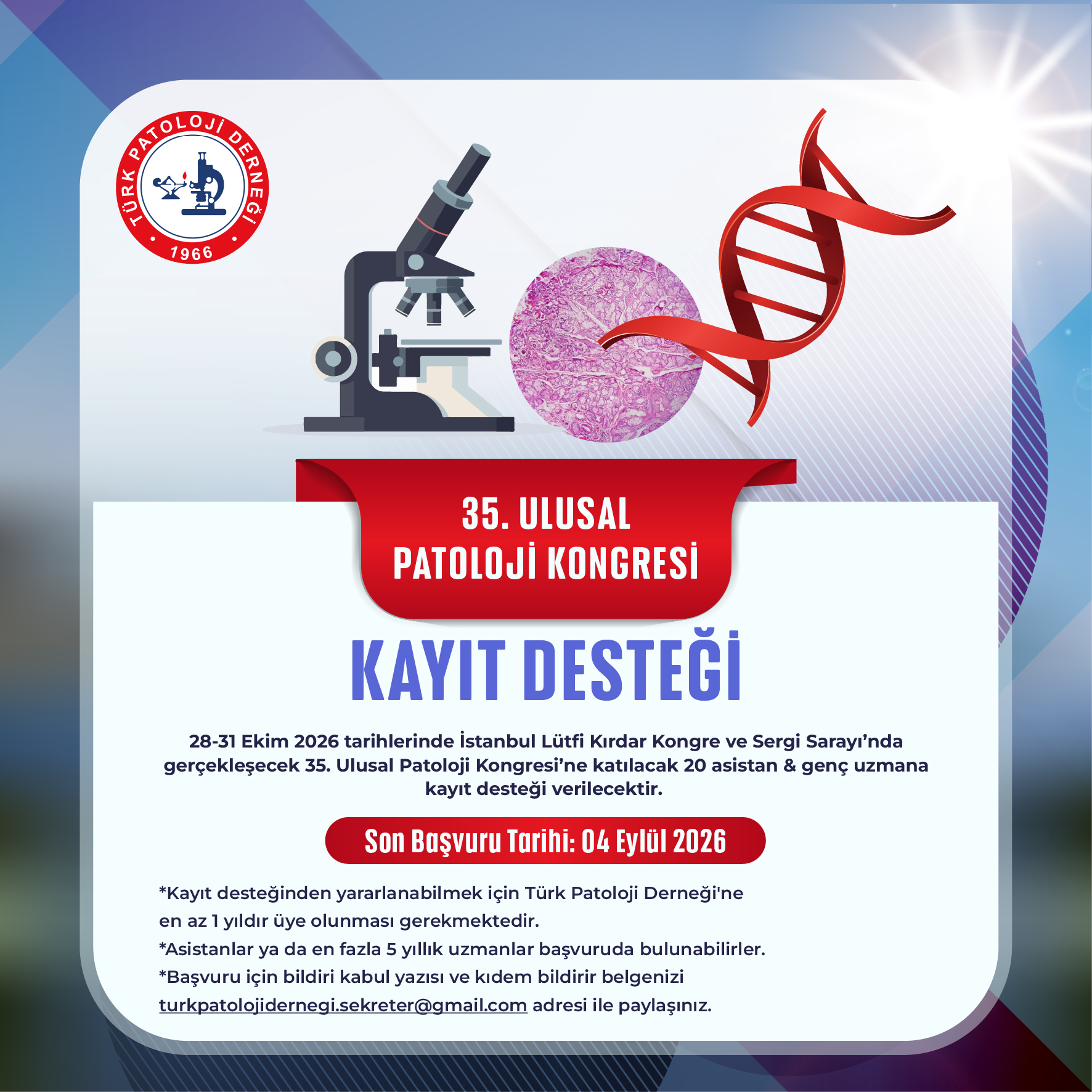 35. Ulusal Patoloji Kongresi Kayıt Desteği